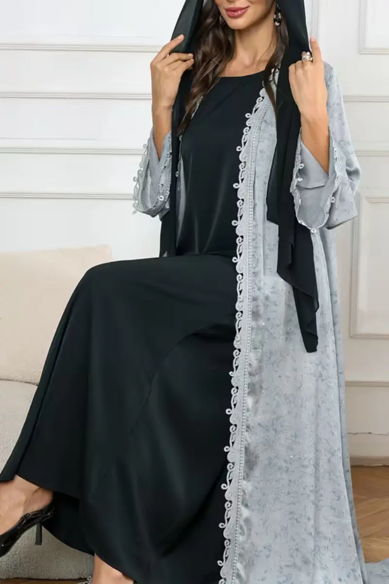 Luxe Evening Noir Abaya | Party Abayas