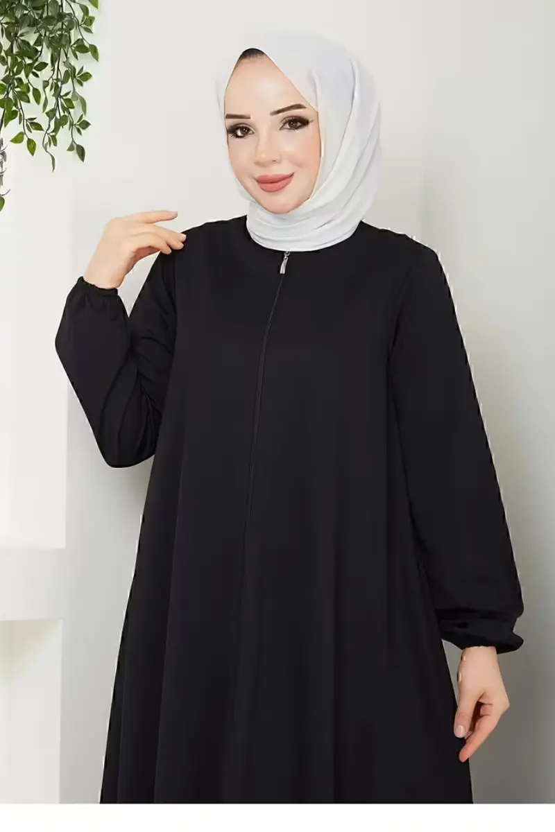 Noor Comfort Zip Abaya|Front Zip Abayas