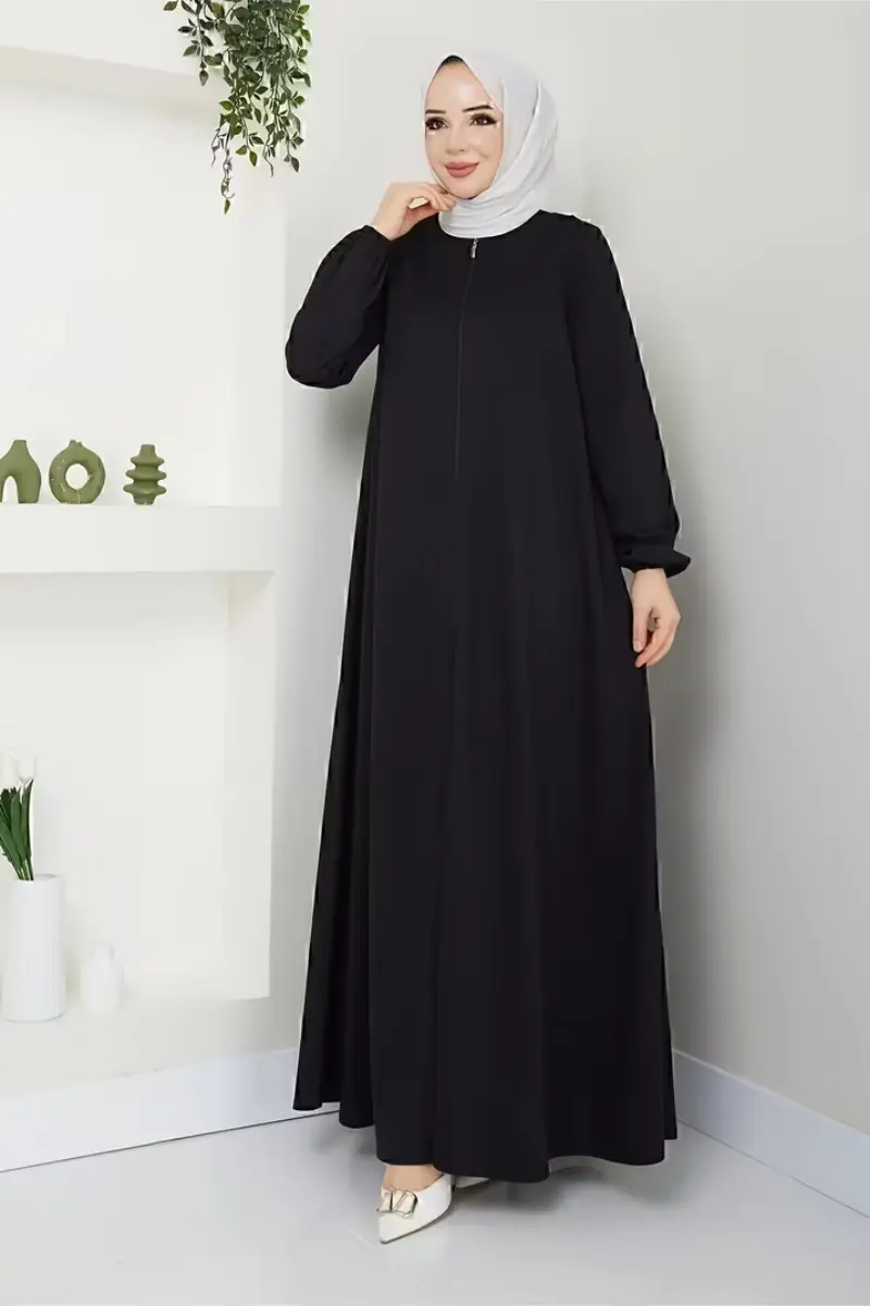 Noor Comfort Zip Abaya|Front Zip Abayas