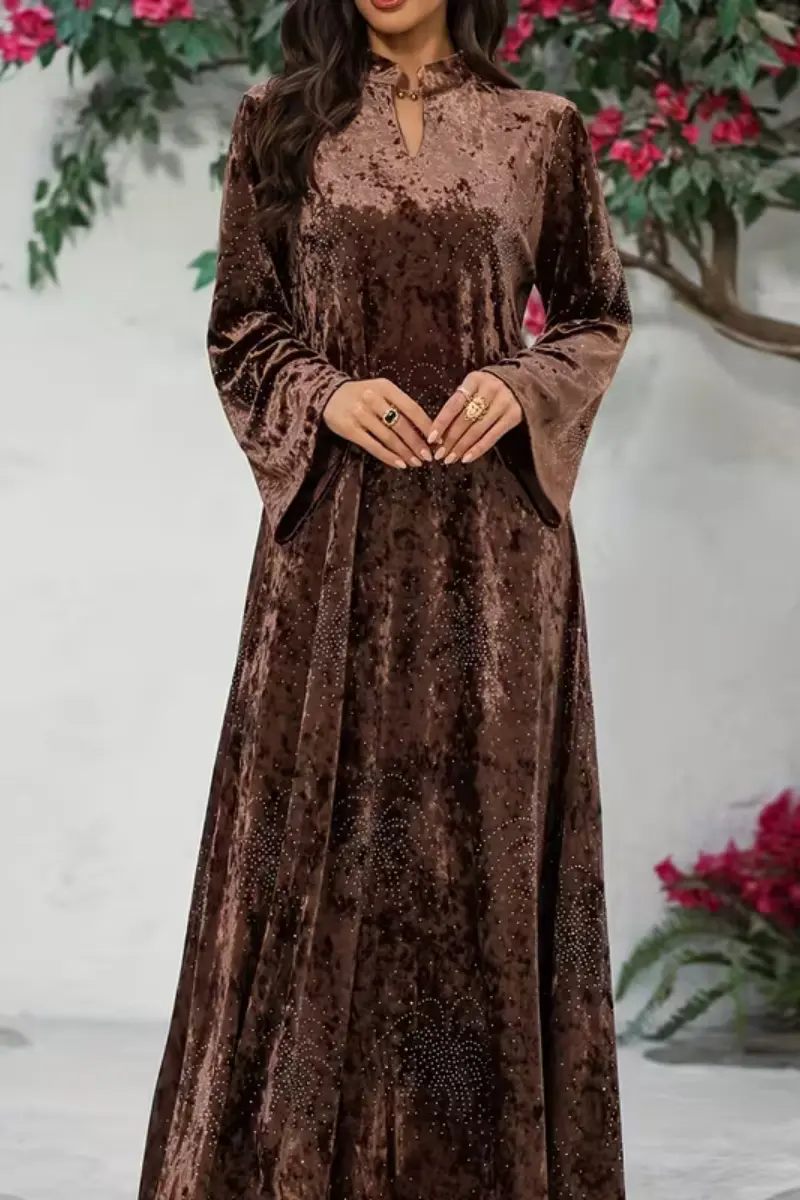 Velvet Wedding Glow Abaya | Wedding Abayas