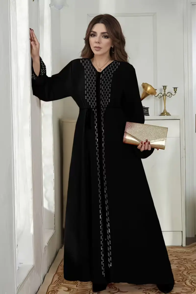 Royal Stone Work Abaya | Embellished Abayas