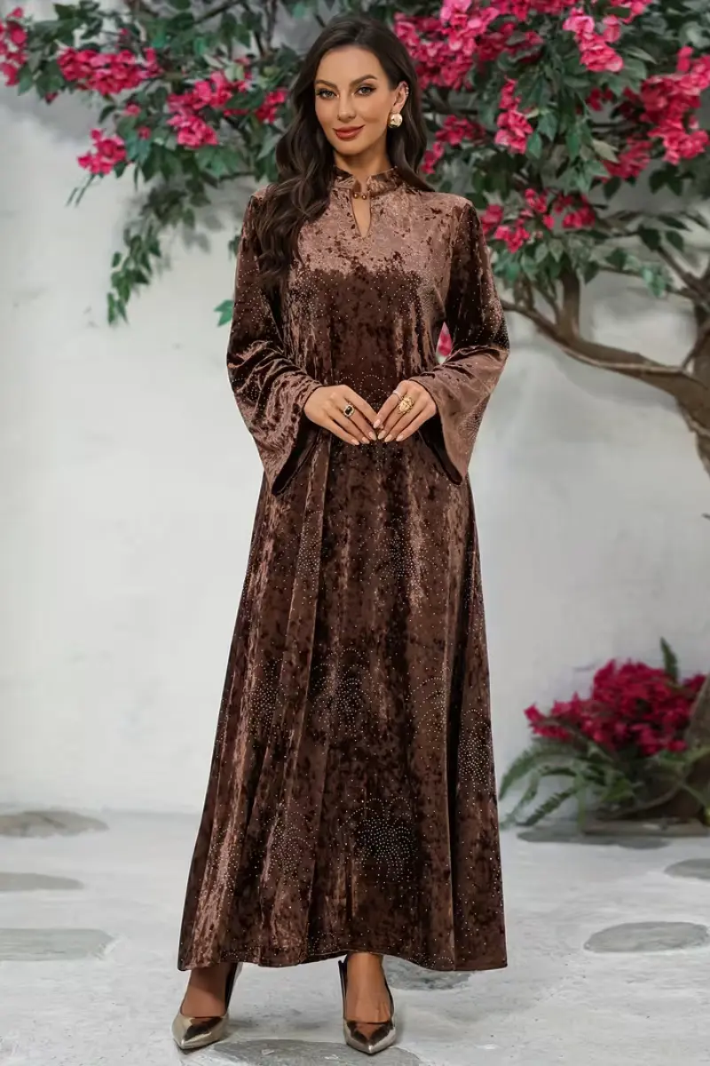 Velvet Wedding Glow Abaya | Wedding Abayas
