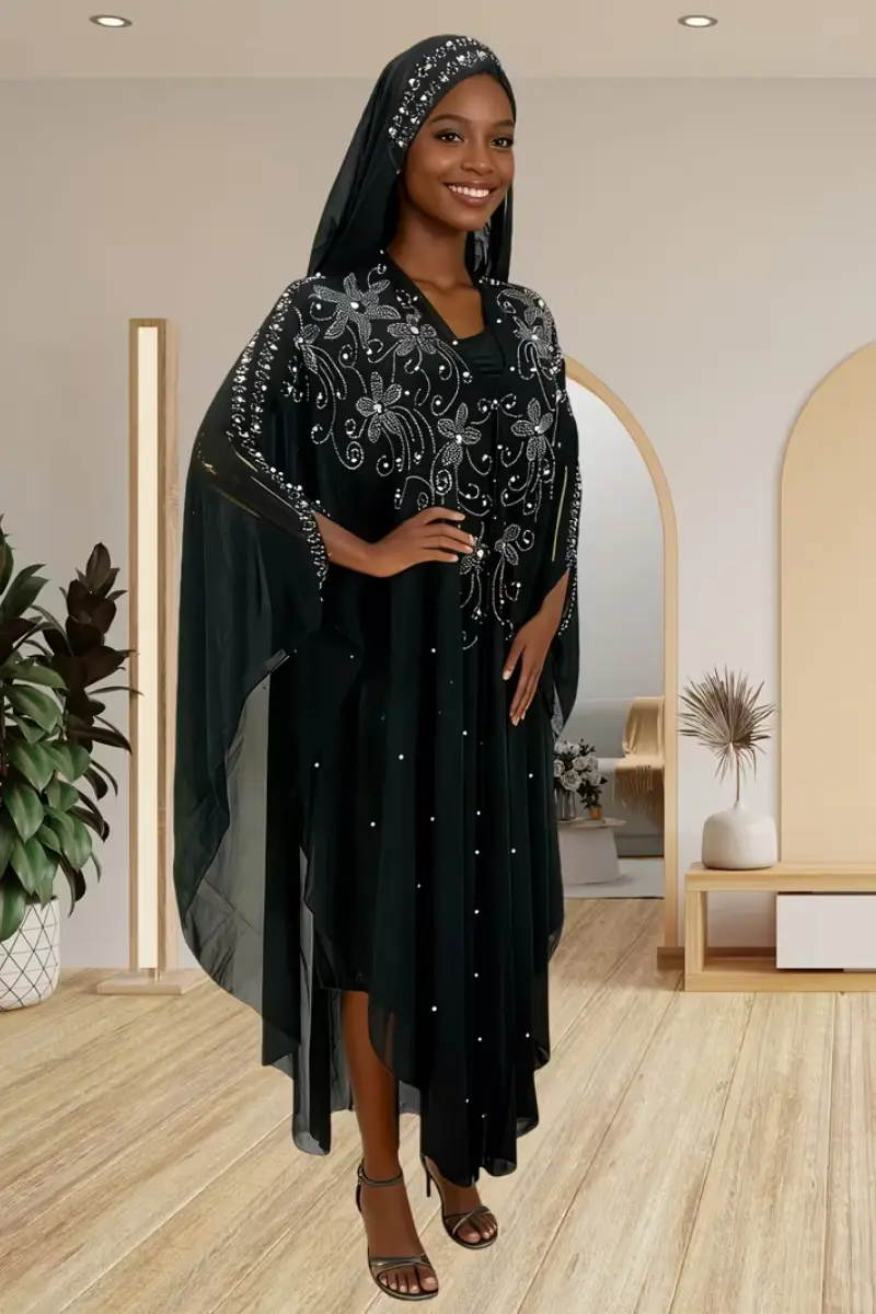 Midnight Glam Party Abaya | Party Abayas