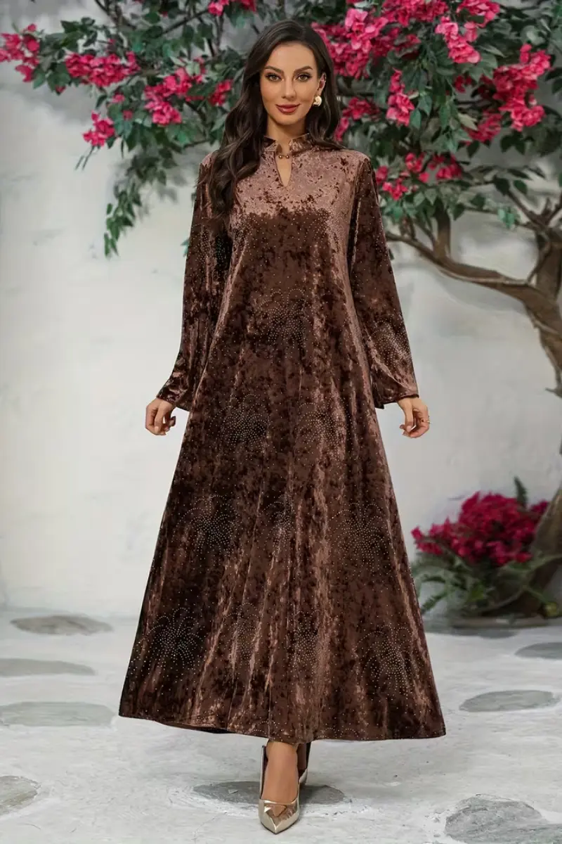 Velvet Wedding Glow Abaya | Wedding Abayas